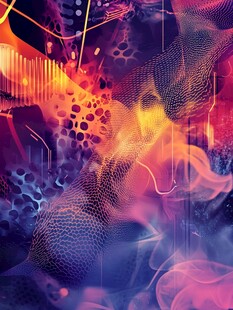 炫彩抽象流体艺术图案