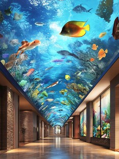 海底世界主题走廊天花板