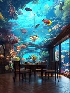海底梦幻餐厅室内绝美场景