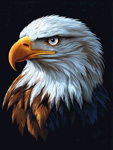 白头海雕特写肖像