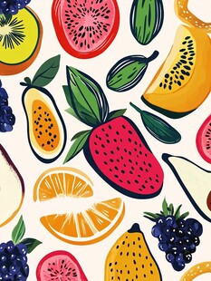 缤纷水果无缝图案设计