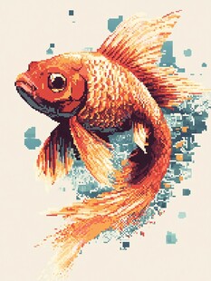 灵动金鱼插画