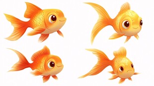 可爱金鱼插画集合