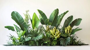 热带绿植组合 展现自然生机