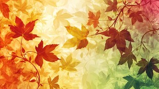 绚丽秋叶背景图