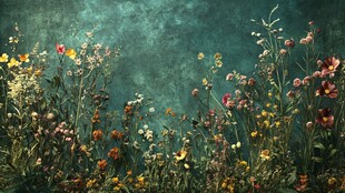 梦幻花海背景图