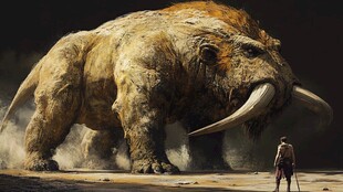 人兽对峙 巨猛犸与探险者