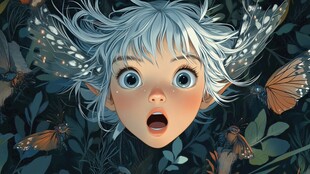 梦幻精灵与蝴蝶的奇妙瞬间