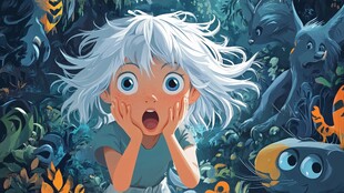 少女惊遇奇幻森林怪物