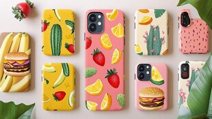 多彩水果风手机壳展示