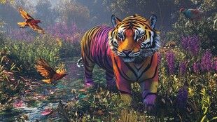 梦幻彩虎漫步奇幻丛林