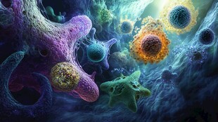 微观世界中的多彩细胞景观