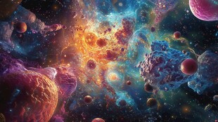 梦幻绚烂的星际空间景象