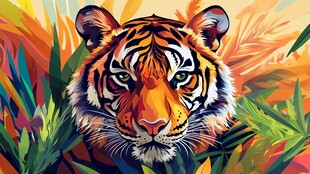 丛林中的斑斓猛虎