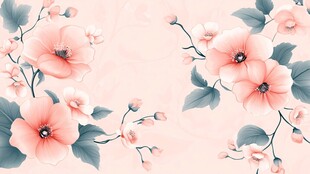 粉色花卉图案背景设计