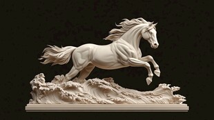 奔腾骏马雕塑 尽显灵动神韵