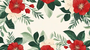 花卉边框图案设计素材