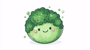 可爱西兰花卡通形象