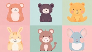 可爱萌趣小动物集合