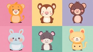 可爱小动物插画集合