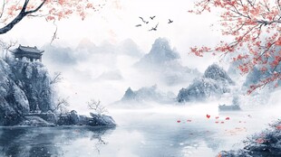 水墨山水间的诗意美景