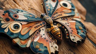 复古风机械蝴蝶艺术摆件