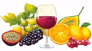 鲜果配红酒的惬意时刻