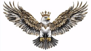 王者之鹰展翅翱翔