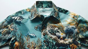 海洋风印花衬衫