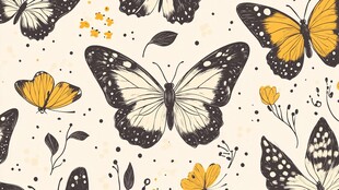 蝴蝶花卉无缝图案设计