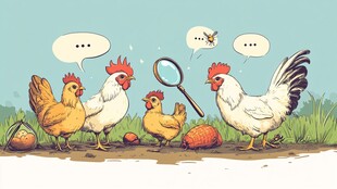 鸡群探蛋趣事