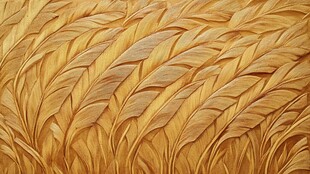 金黄麦穗纹理浮雕图案
