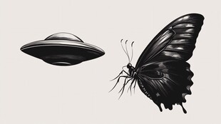 飞碟与蝴蝶的奇幻组合