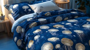 梦幻水母图案床上用品