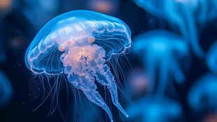 梦幻蓝水母 海洋精灵之美