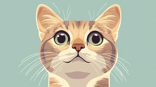 可爱猫咪头像插画