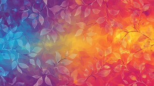 多彩叶脉梦幻背景图