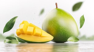 新鲜青芒 果肉金黄诱人