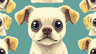 可爱吉娃娃狗狗图案设计