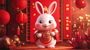 萌兔贺岁迎新春
