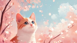 春日萌猫赏樱