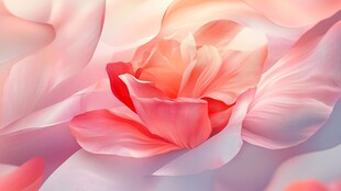 梦幻柔美绽放的粉色花朵