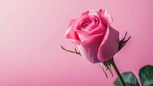 娇艳粉玫瑰特写