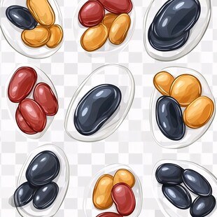 多彩豆子插画集合