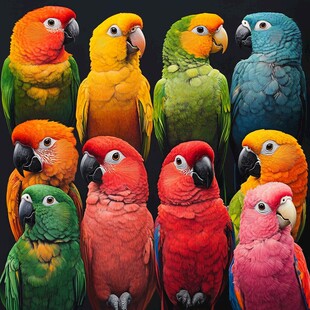 多彩鹦鹉大集合