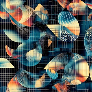 抽象几何图案艺术背景图