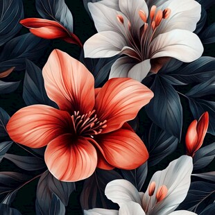绚丽花卉图案