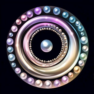 炫彩珍珠环形图案设计