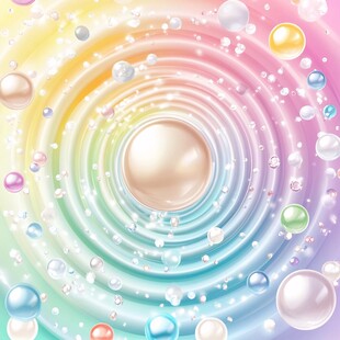 梦幻彩色珍珠漩涡背景
