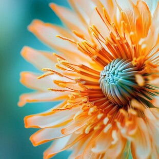 橙黄花朵特写 绚丽绽放